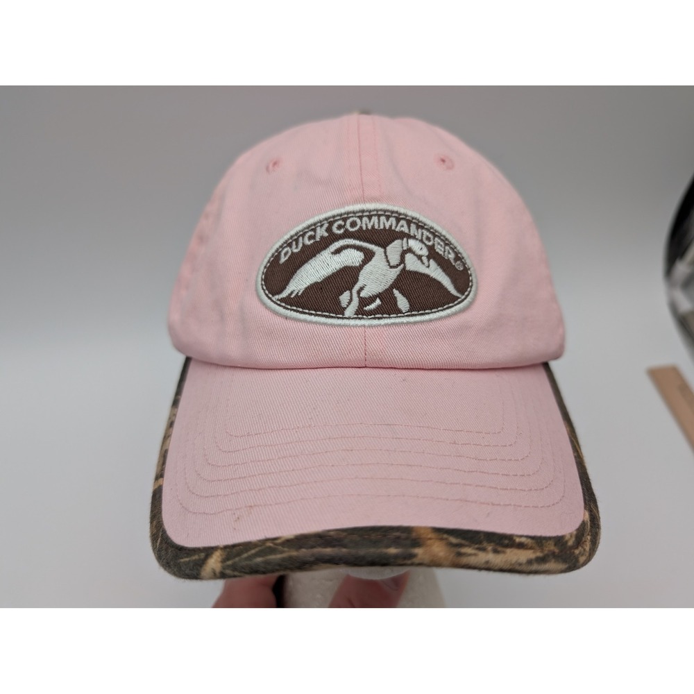 Duck Commander Pink Camo Trim Baseball Cap Adjustable Hat Embroidered Logo